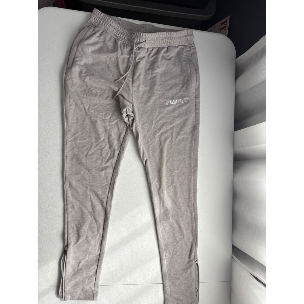 Gymshark Joggers Womens Small Gray Knit Drawstring‎ Waist Athletic Zipper
